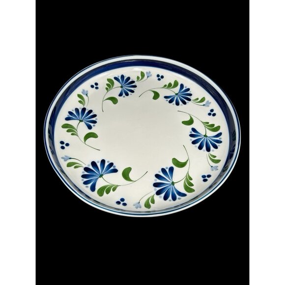 Vtg Dansk SAGE SONG 13" Platter 1.75” Round Blue Green Floral Danish Stoneware - Picture 1 of 8